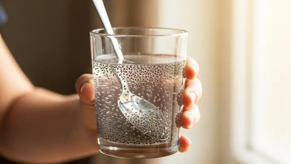 como tomar água com chia